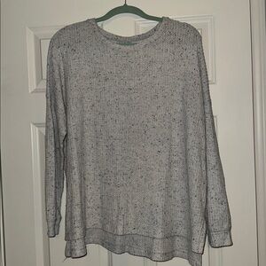 American Eagle Gray Speckled Long Sleeve Top